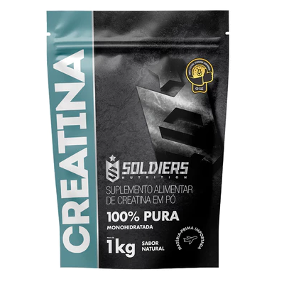 Creatina Suplemento Monohidratada em Pó 100% Pura Importada - Soldiers Nutrition